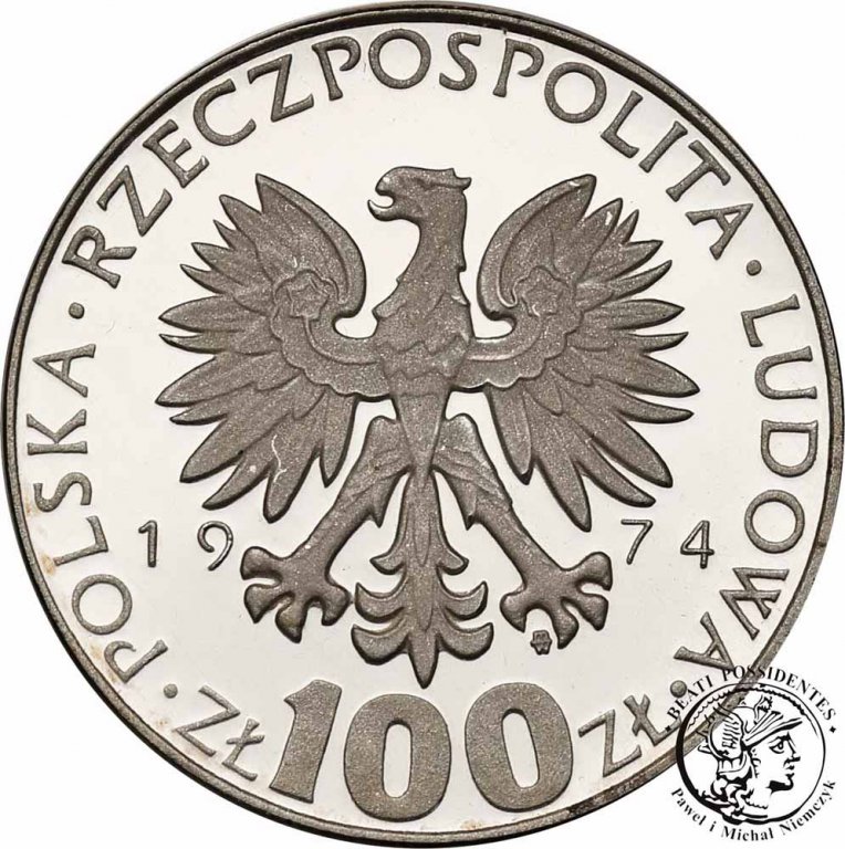 Polska PRL 100 złotych 1974 Skłodowska Curie st.L-