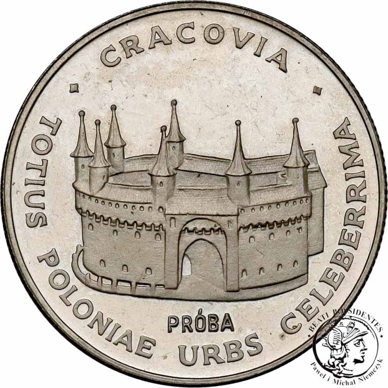 PRÓBA CuNi 20 złotych 1981 Cracovia Barbakan stL-