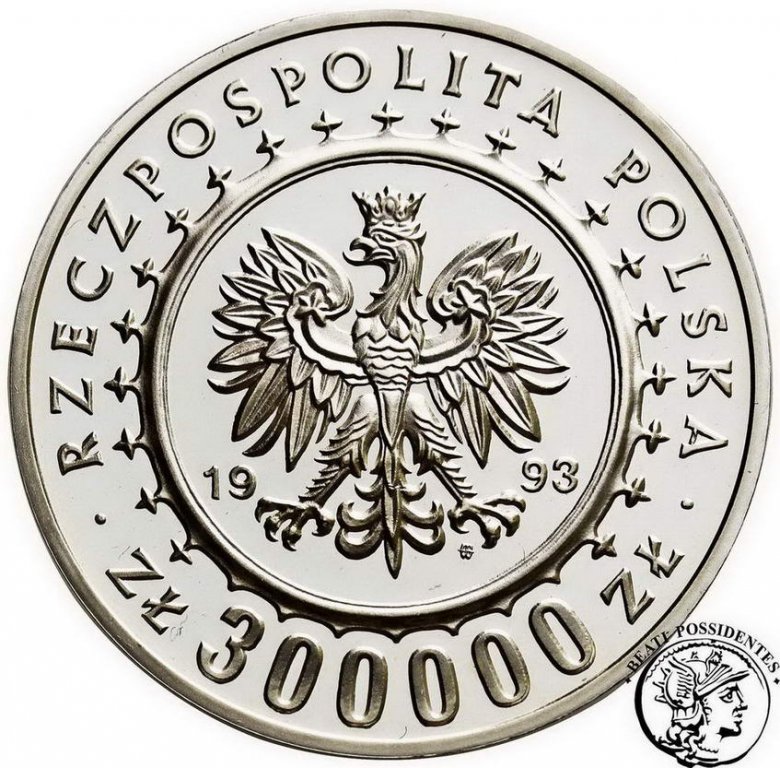 III RP 300 000 złotych 1993 Zamek w Łańcucie st.L