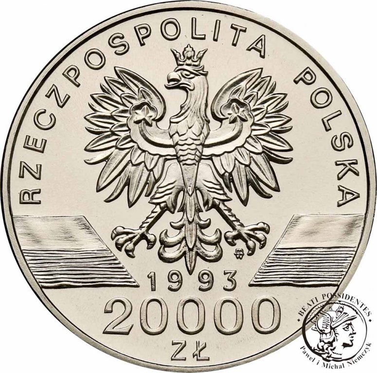 PRÓBA Nikiel 20 000 złotych 1993 Jaskółki st.1