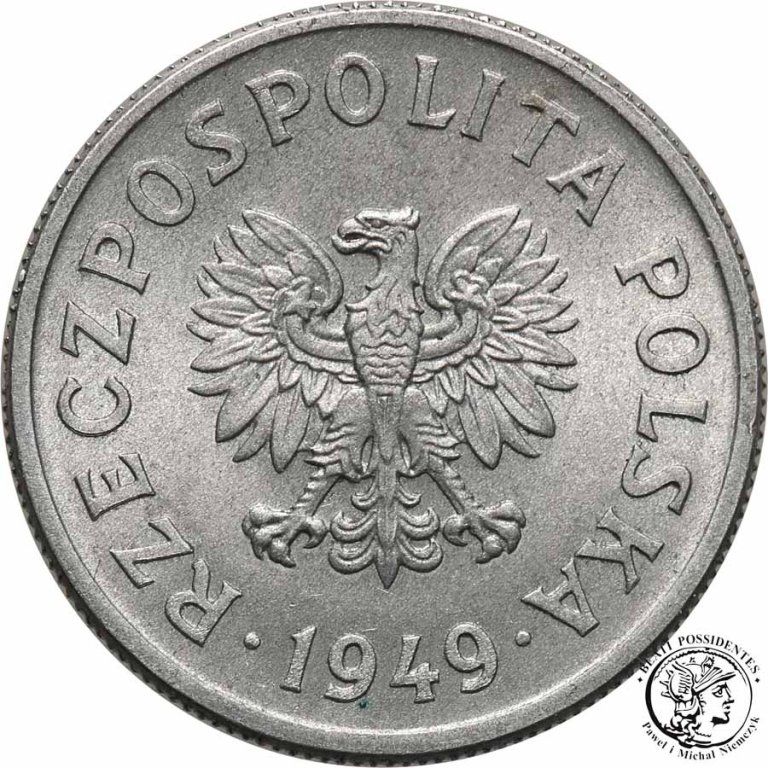 Polska PRL 50 groszy 1949 Aluminium  st.1