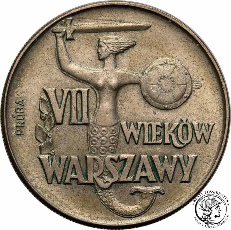 PRÓBA MN 10 zł 1965 VII wieków Warszawy syrena st1