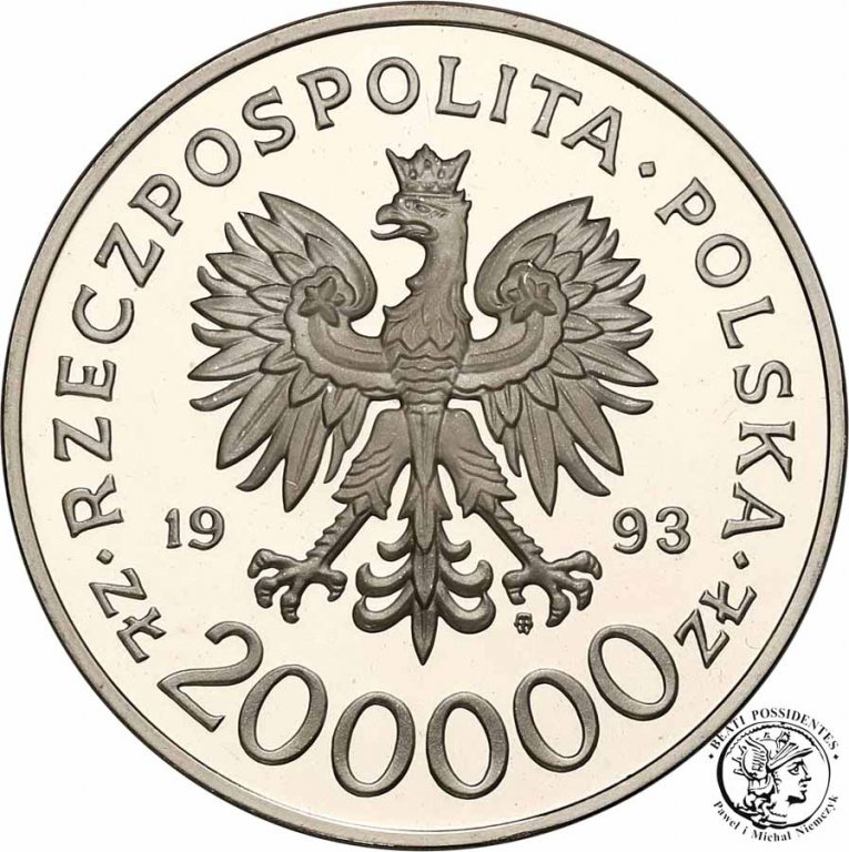 Polska III RP 200 000 złotych 1993 Szczecin st.L