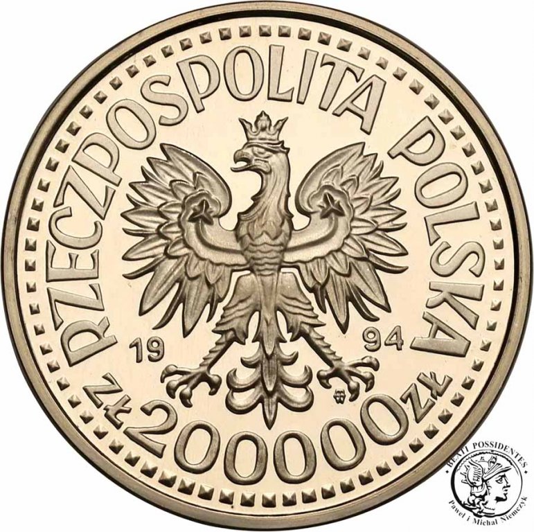 200 000 złotych 1994 Zygmunt I Stary st.L