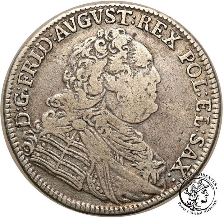 Polska August III Sas gulden (2/3 T) 1763 st.3