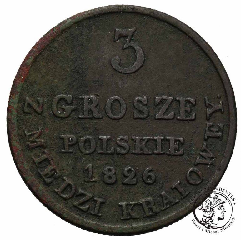 Polska trojak 1826 IB Mikołaj I st. 3
