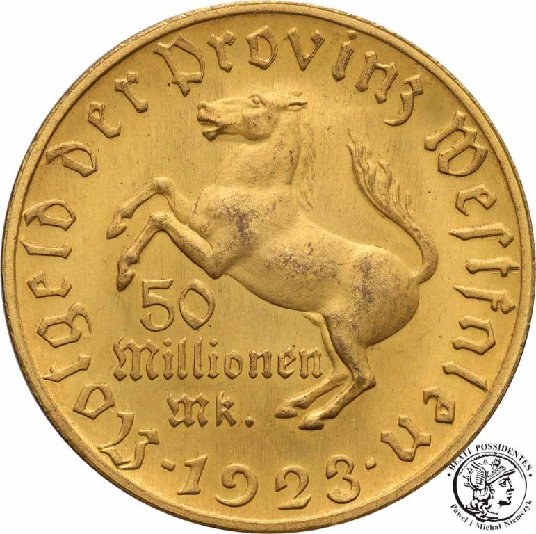 Niemcy Westfalia 50 milionów Mark 1923 st. 1