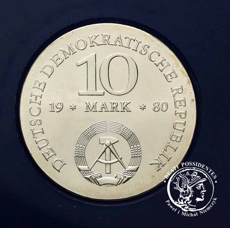 Niemcy 10 Marek 1980 SREBRO DDR st. 1