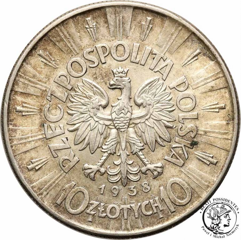 Polska 10 złotych 1938 Piłsudski st. 2