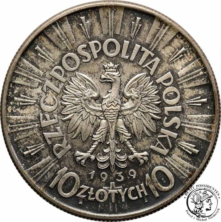 Polska 10 złotych 1939 Piłsudski st. 2-