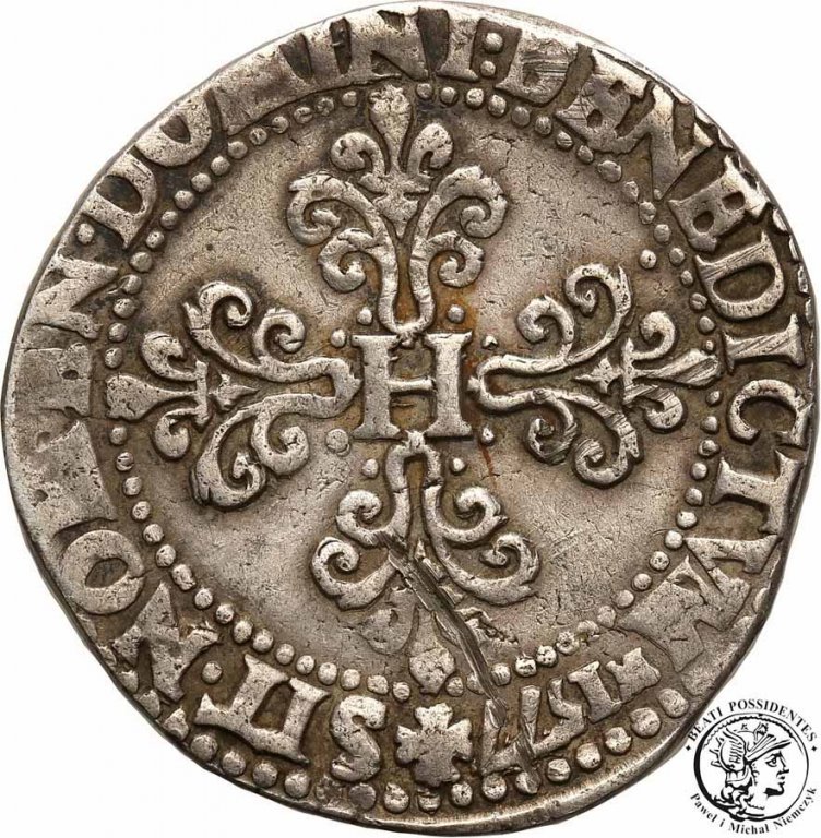 Polska/Francja Henryk Walezy 1 frank 1577 A st. 3