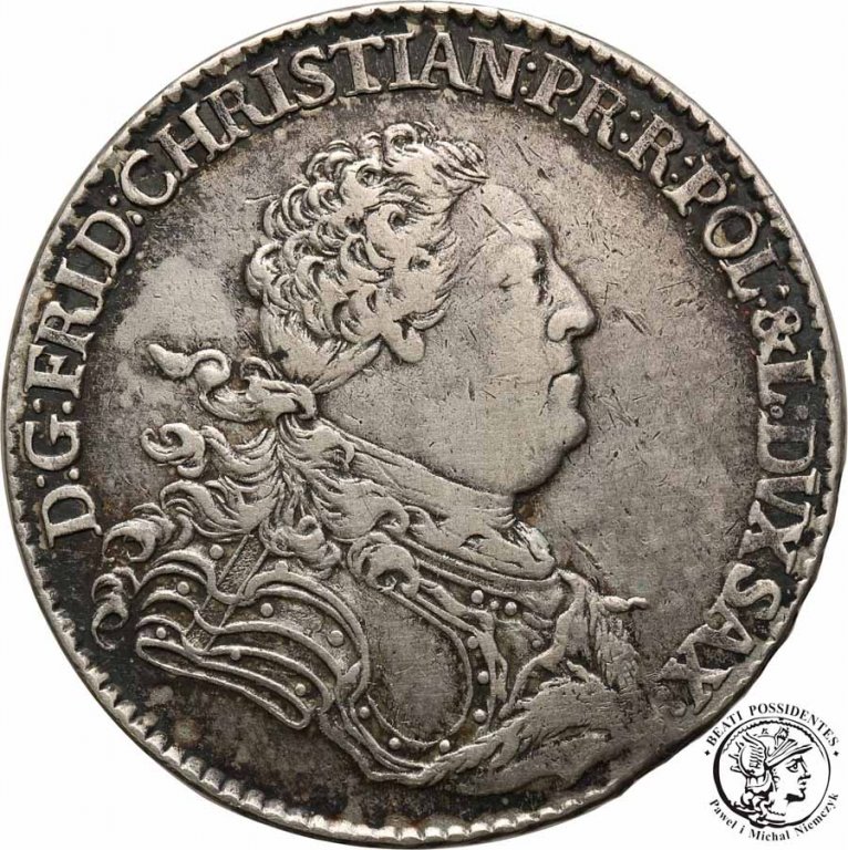 Fryderyk Christian gulden (2/3 Talara) 1768 st. 3+