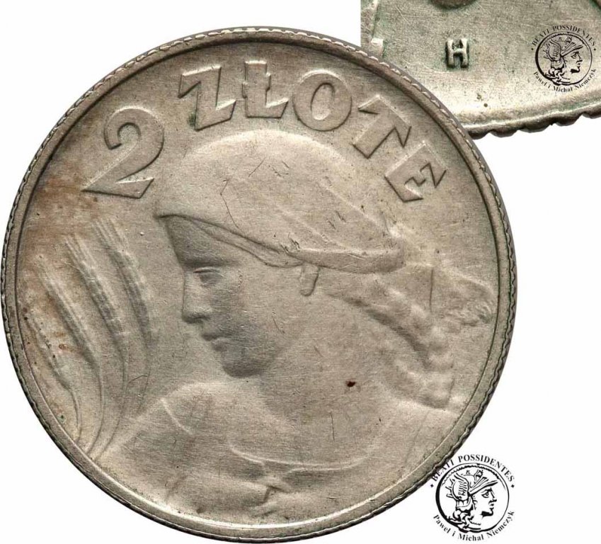 Polska II RP 2 złote 1924 literka H st. 2