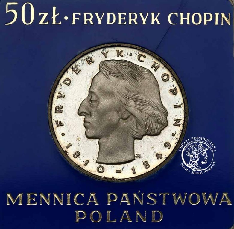 Polska PRL 50 złotych 1972 Fryderyk Chopin st.L