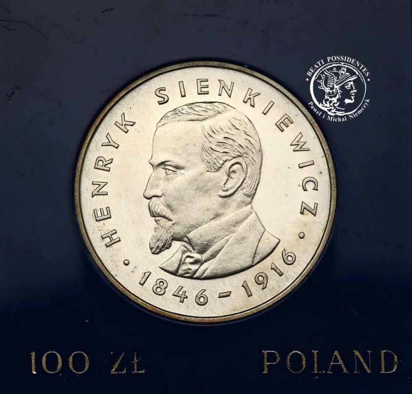 PRL 100 złotych 1977 Henryk Sienkiewicz st.L-