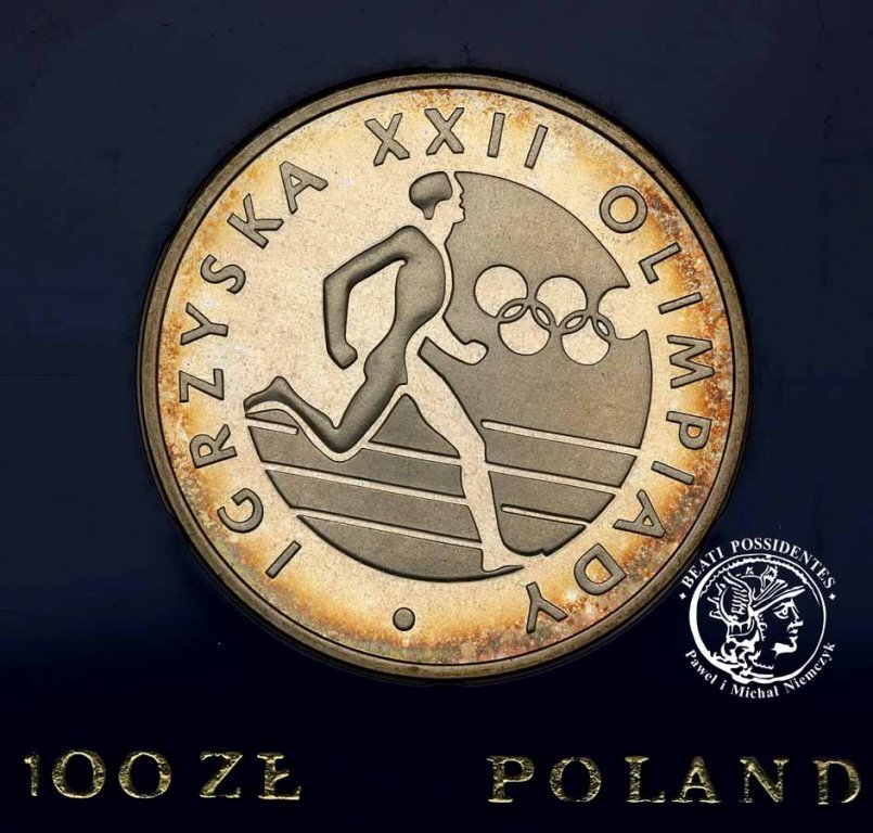 PRL 100 złotych 1980 Igrzyska XXII Olimpiady st.L