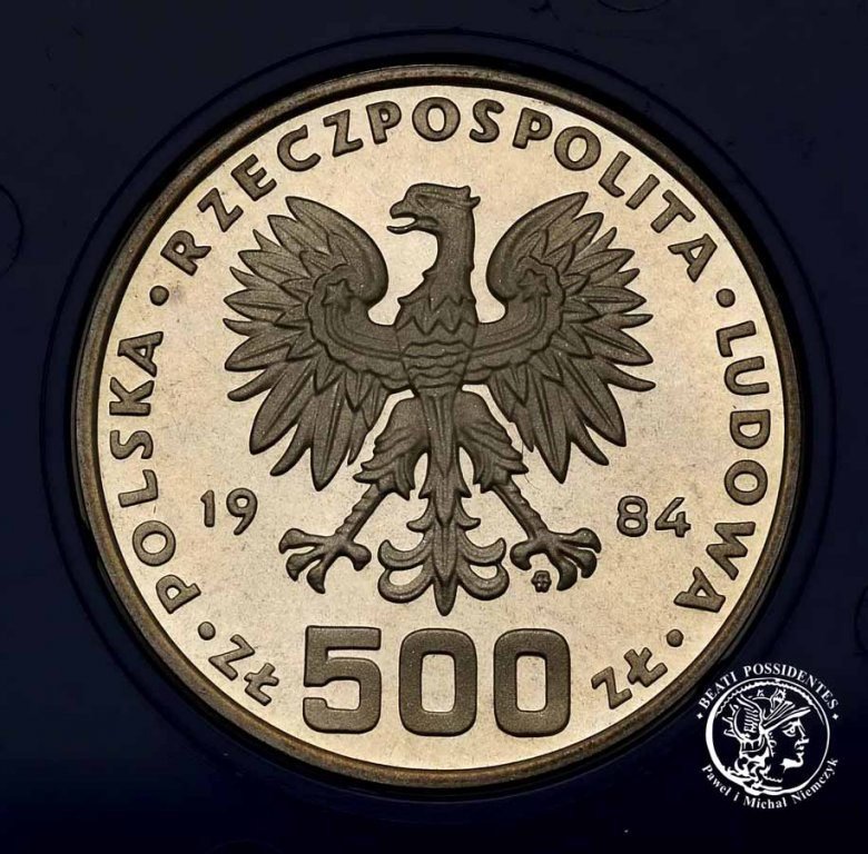 PRL 500 złotych 1984 Łabędź Ochrona Środowiska stL