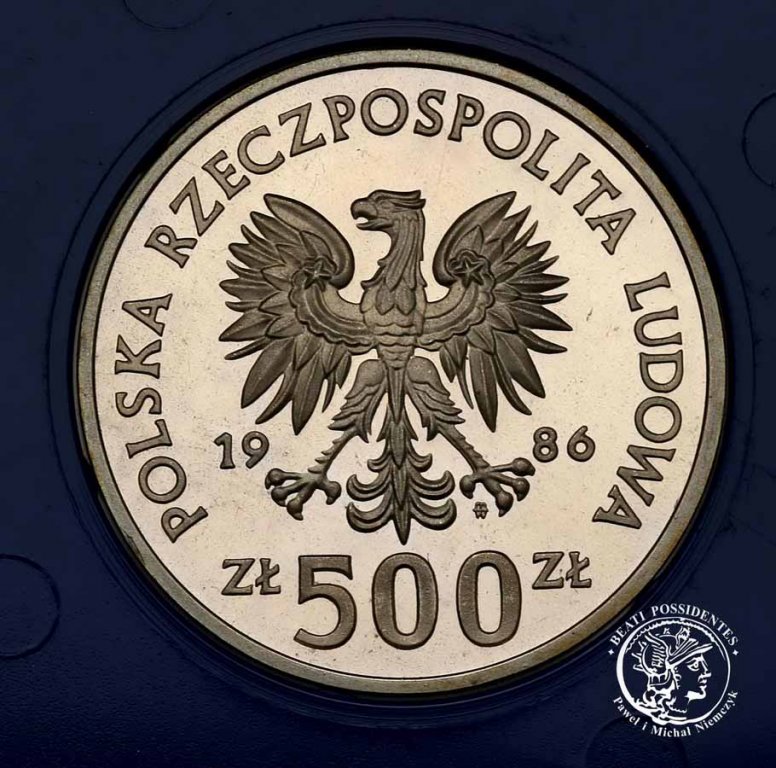 Polska PRL 500 złotych 1986 Łokietek st.L-