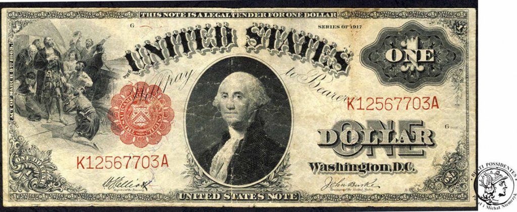 USA 1 dolar 1917 Legal Tender st.4