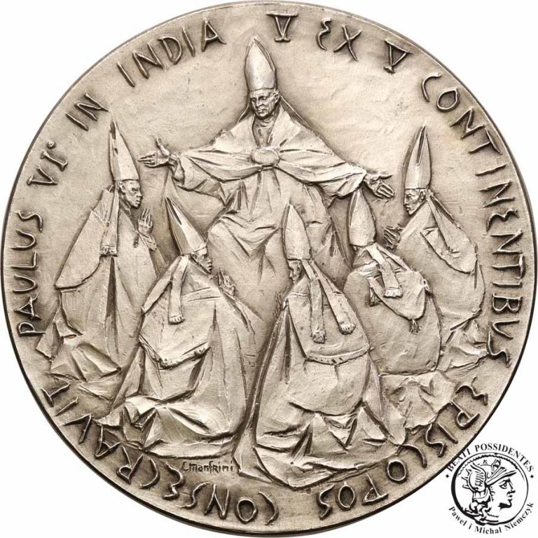 Watykan medal Paweł VI 1964 srebro st. 1/1-