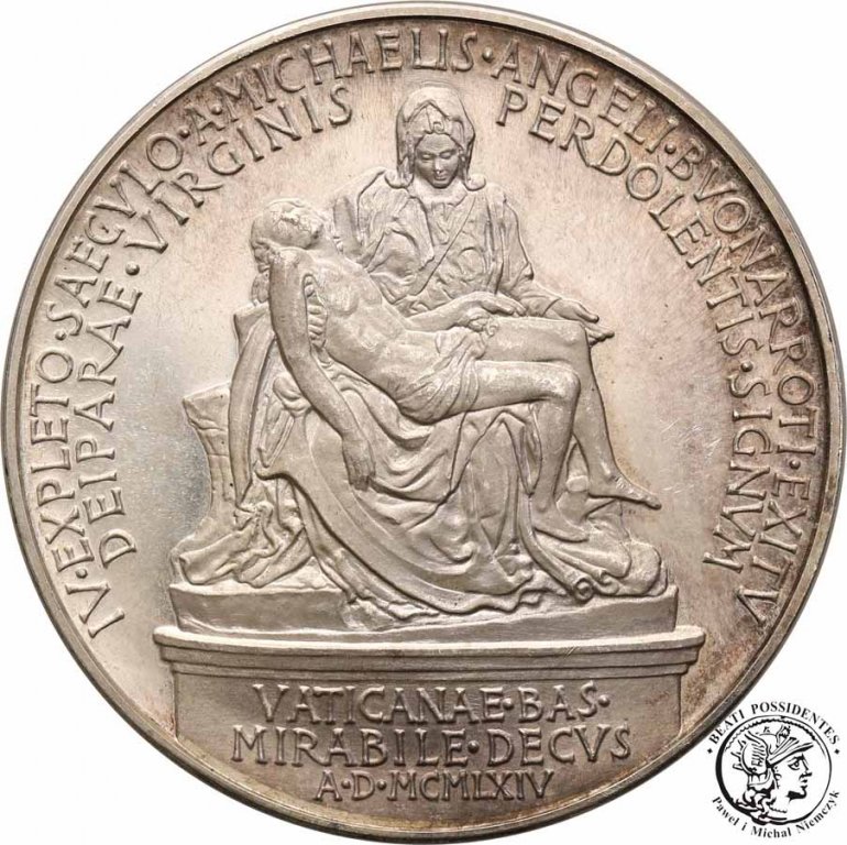 Watykan medal Paweł VI 1964 srebro st. 1/1-