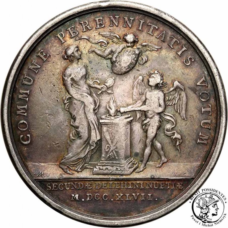 Francja medal 1767 Ludwik XV SREBRO st. 3+