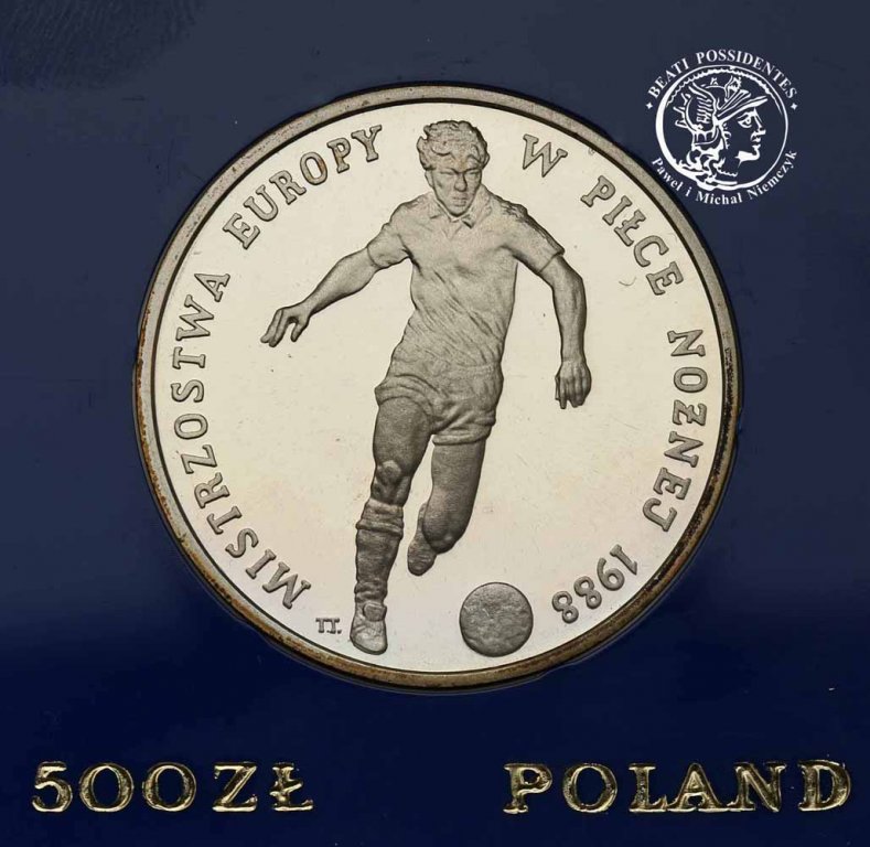 PRL 500 złotych 1987 MŚ Europy Piłka Nożna st.L-