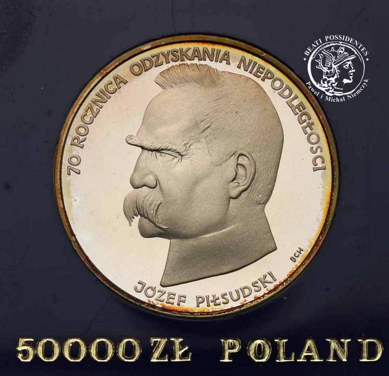50 000 złotych 1988 Piłsudski st.L