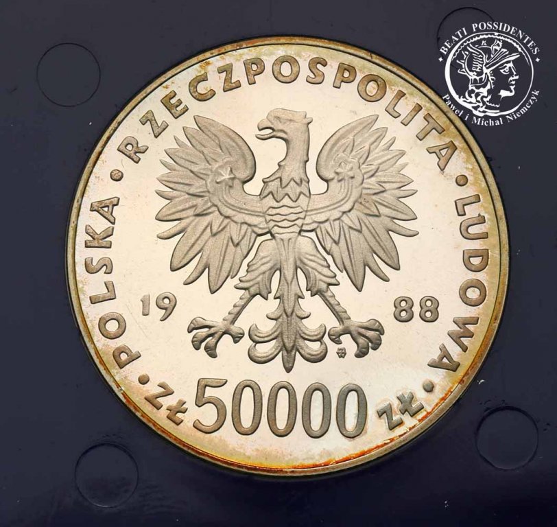 50 000 złotych 1988 Piłsudski st.L