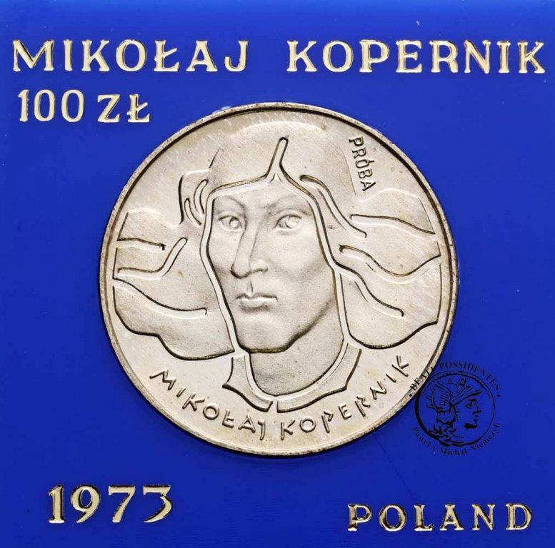 PRÓBA Srebro 100 złotych 1973 Kopernik st.L
