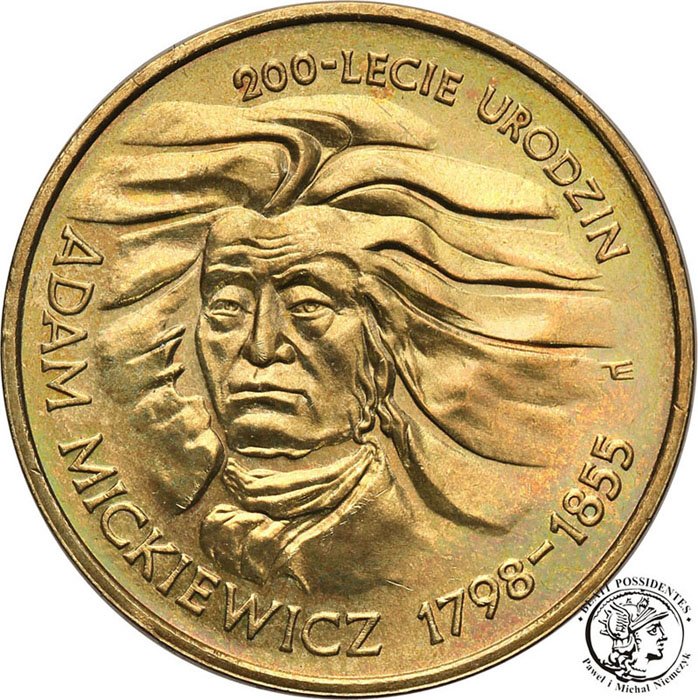 Polska III RP 2 złote 1995 Mickiewicz st.1