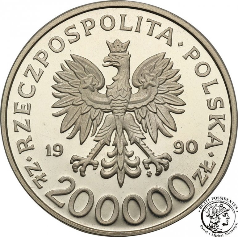 200 000 złotych 1990 Komorowski Bór st.L-