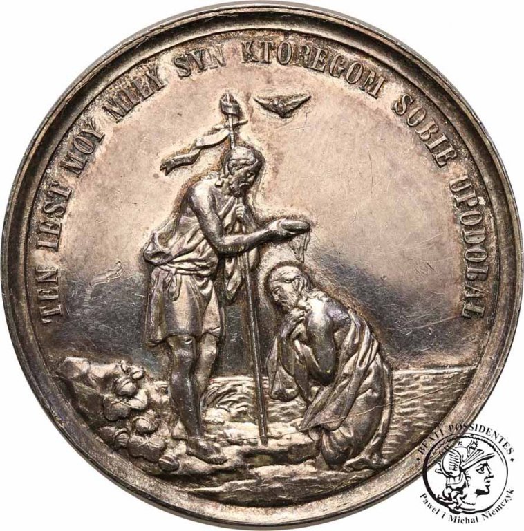 Polska medal chrzcielny srebro ''91'' 1893 st.3+