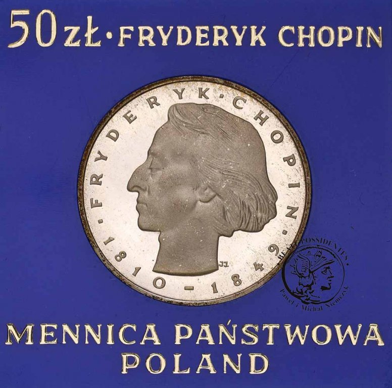 Polska PRL 50 złotych Fryderyk Chopin 1974 st.L-