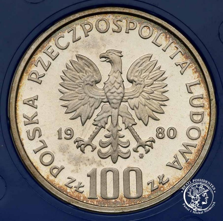 PRL 100 złotych 1980 Kochanowski st.L