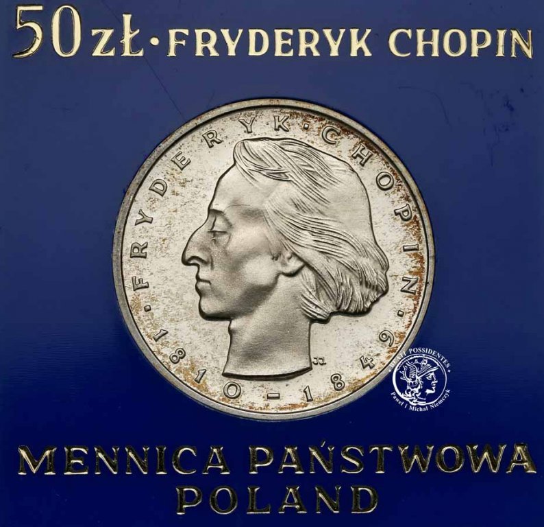 PRL 50 złotych Fryderyk Chopin 1974 st.L-