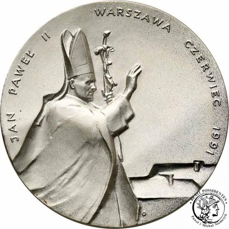 Jan Paweł II medal 1991 Konstytucja SREBRO st.1