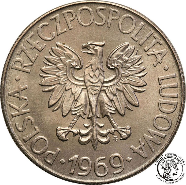 Polska PRL 10 złotych 1969 Kościuszko st.1
