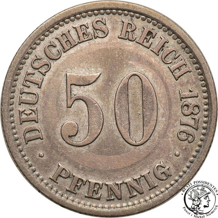 Niemcy 50 Fenigów 1876 A st.3