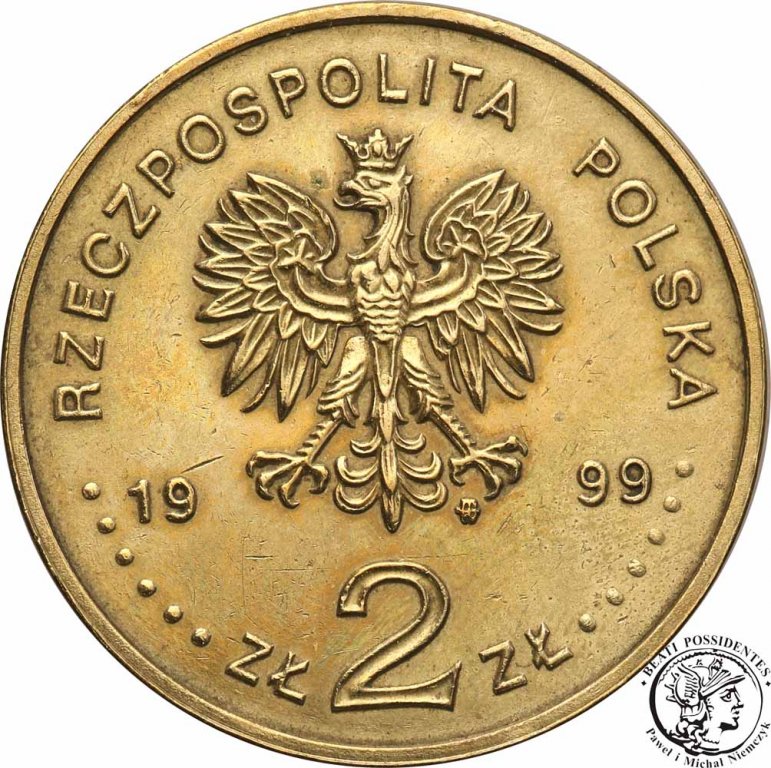 Polska III RP 2 złote 1999 Jan Łaski st.1/1-