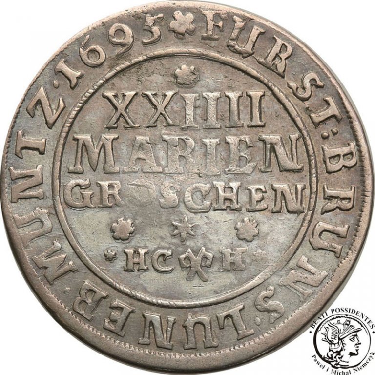 Niemcy Braunschweig Wolfenb. 24 Mariengr 1695 st.3