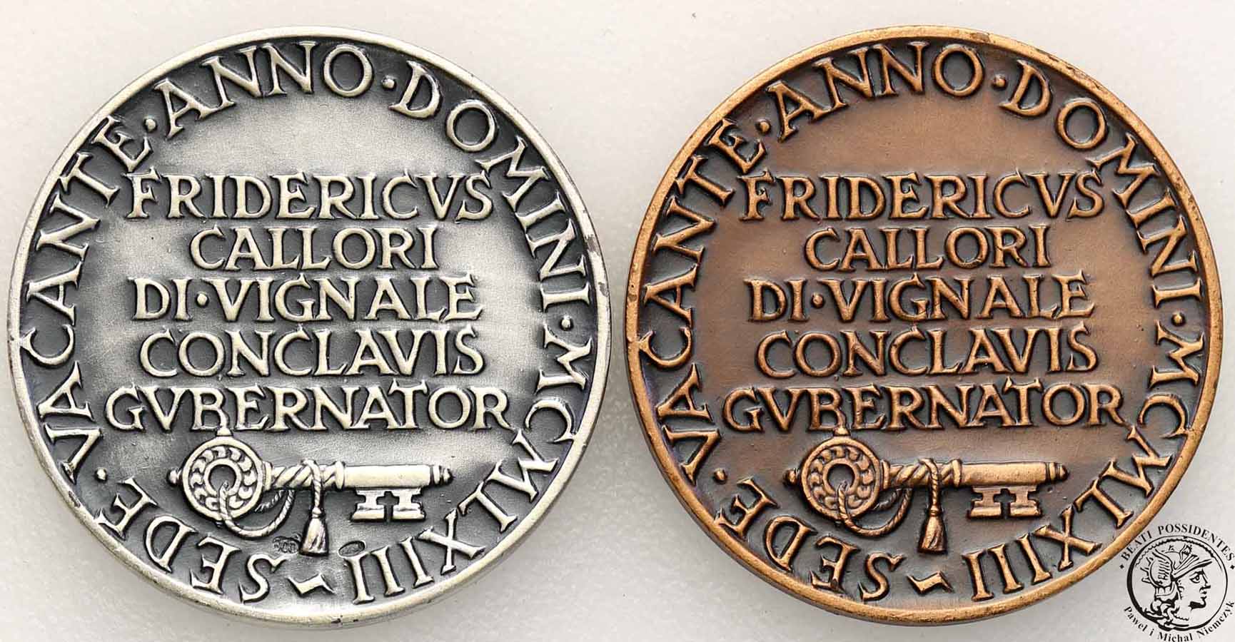 Watykan Medal SEDE VACANTE 1963 lot 2 szt st. 1
