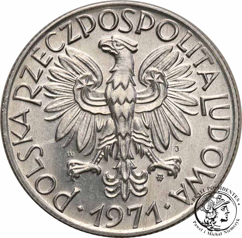 PRL 5 złotych 1971 Rybak st. 1-