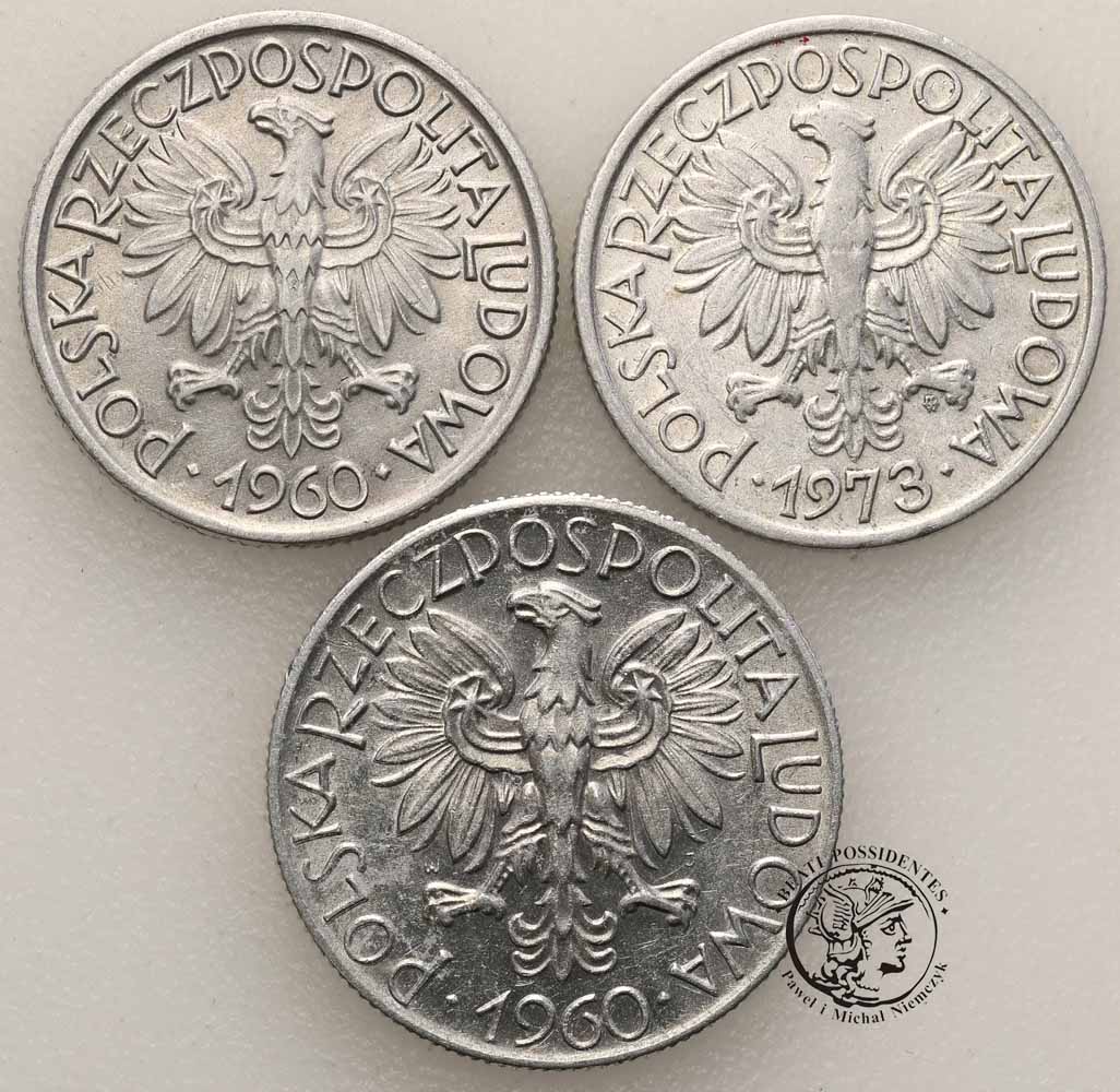 PRL zestaw 3 monet 2 złote i 5 złotych Rybak st.3+