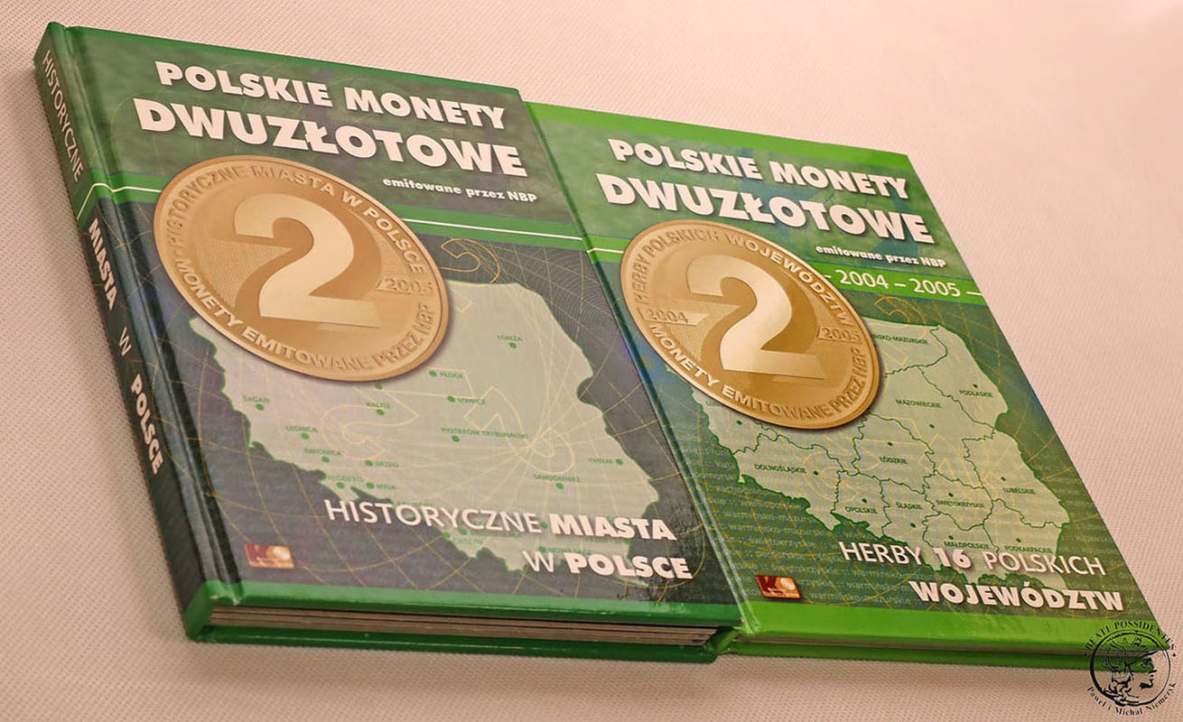 Klaser Polskie Monety Dwuzłotowe zestaw 2 szt st.1