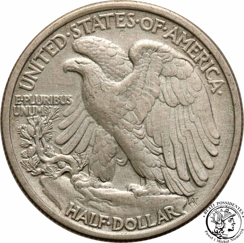 USA 1/2 dolara 1919 Liberty Walking st.3+
