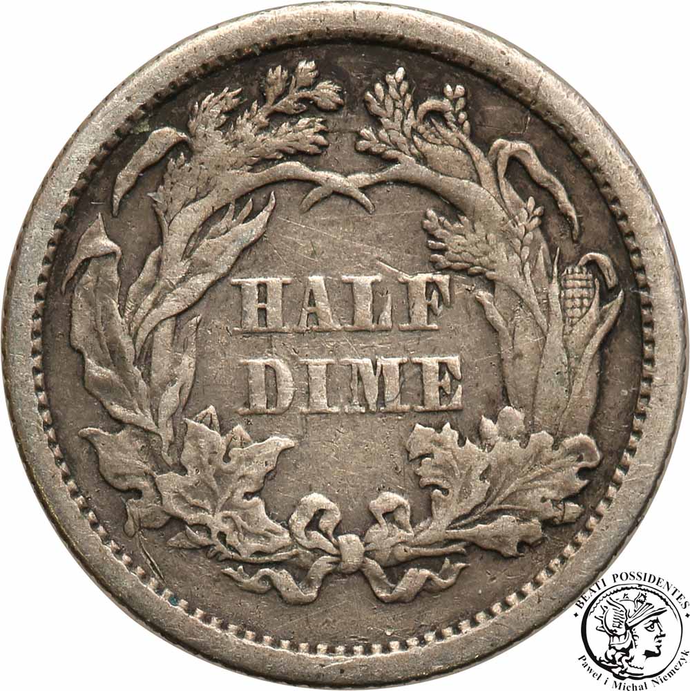 USA 5 centów 1870 Liberty Seated st.3+