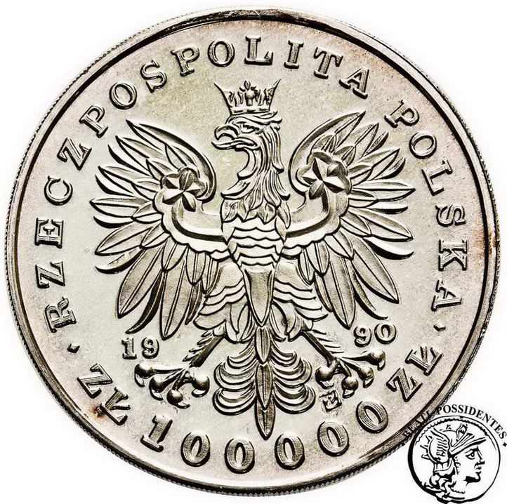 100 000 złotych 1990 Piłsudski Mały Tryptyk stL