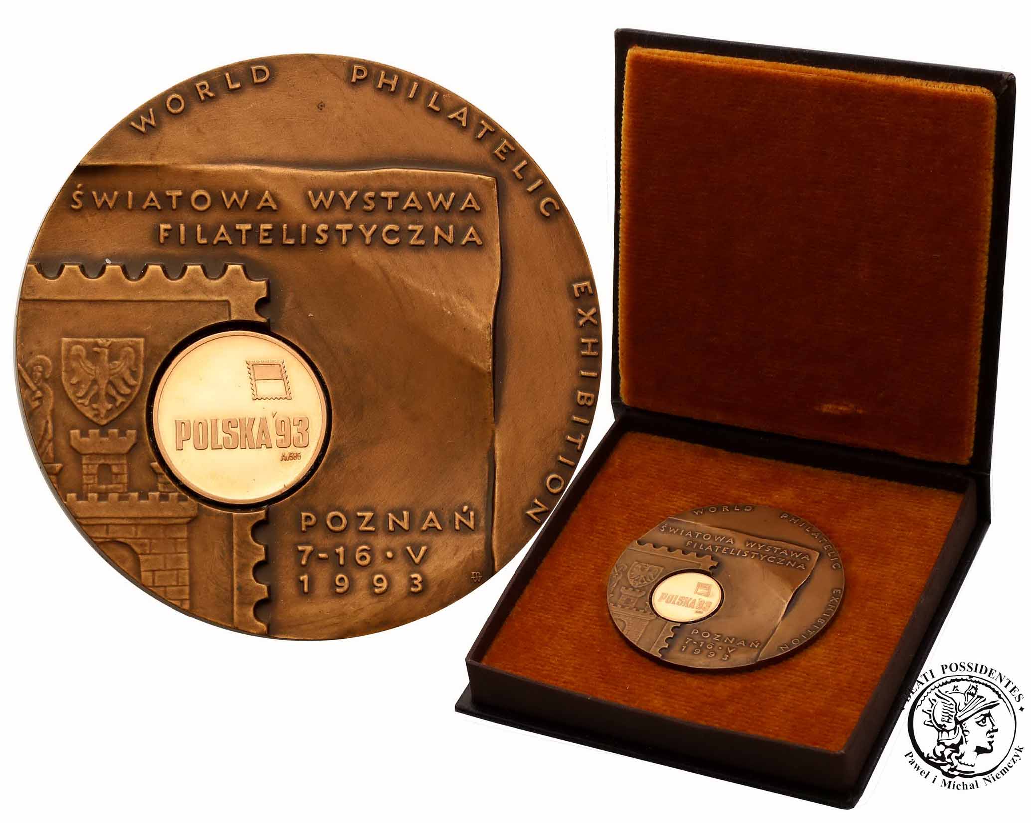 medal Świat Wyst Filatelistyczna Polska '93 ZŁOTO