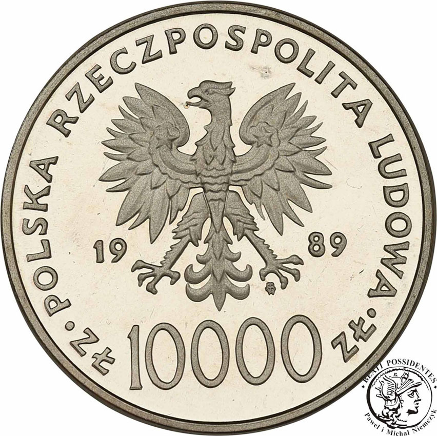 10 000 zł 1989 Papież Jan Paweł II Pastorał st.L-